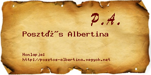 Posztós Albertina névjegykártya